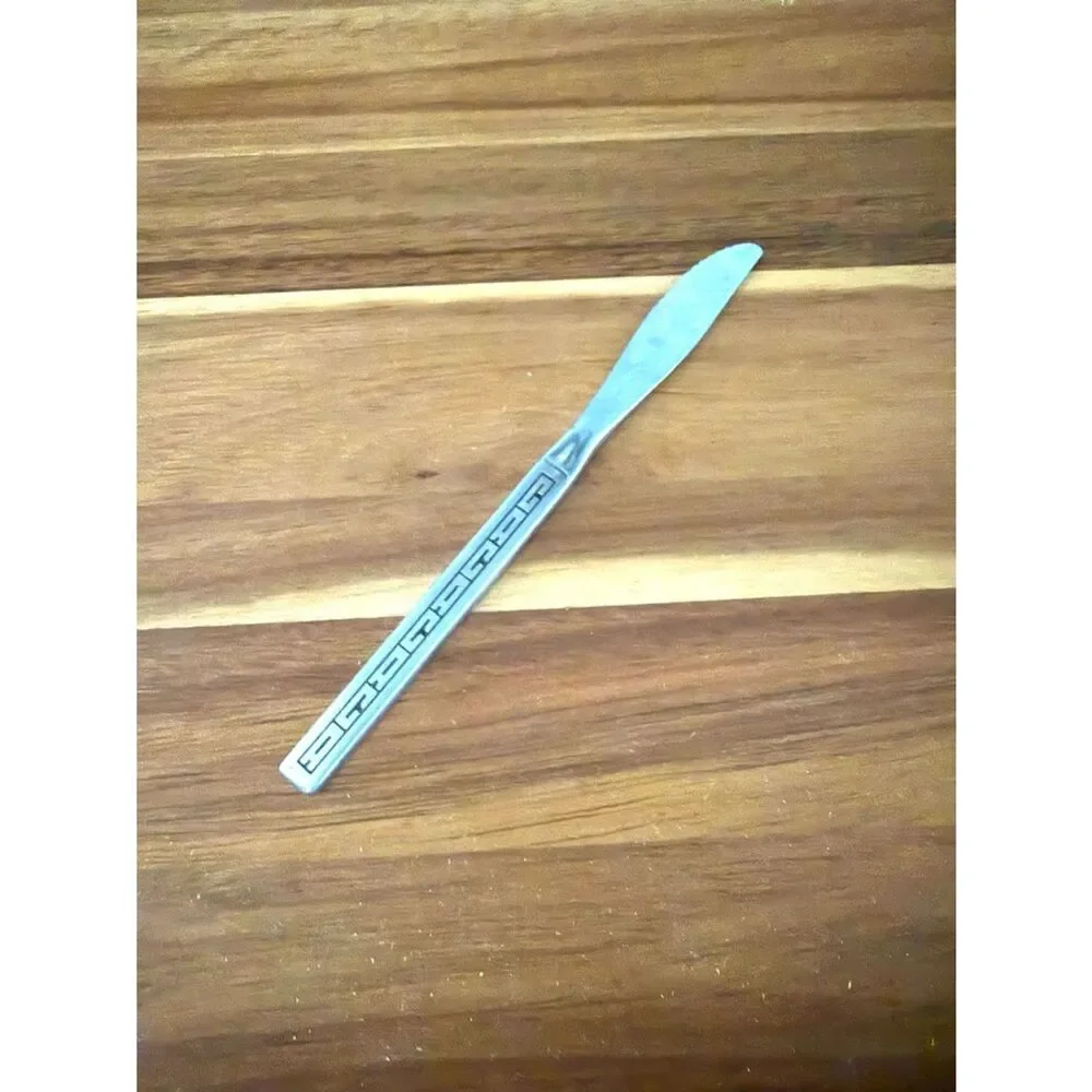 Vintage NWA Northwest Airlines Advertising Stainless Silverware Butter Knife